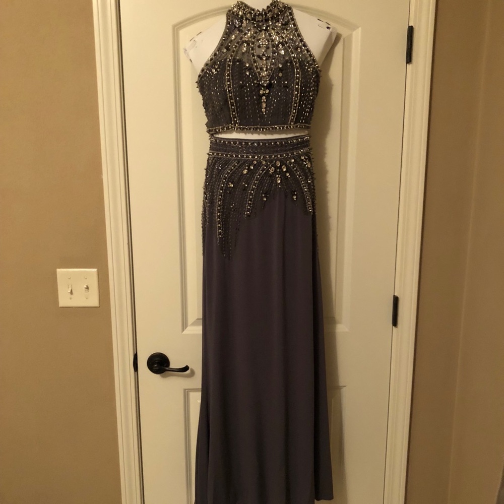 2 piece prom dress